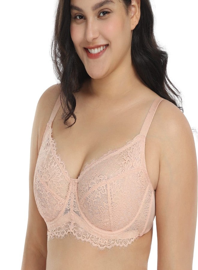 HSIA Minimizer Bra for Women - Plus Size Lace Full Coverage Womans Bra Unlined Underwire Bra for Heavy Breast - Image 2